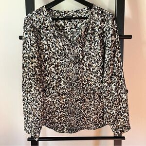 Talbot's Multi-Color Pleated Blouse Size L